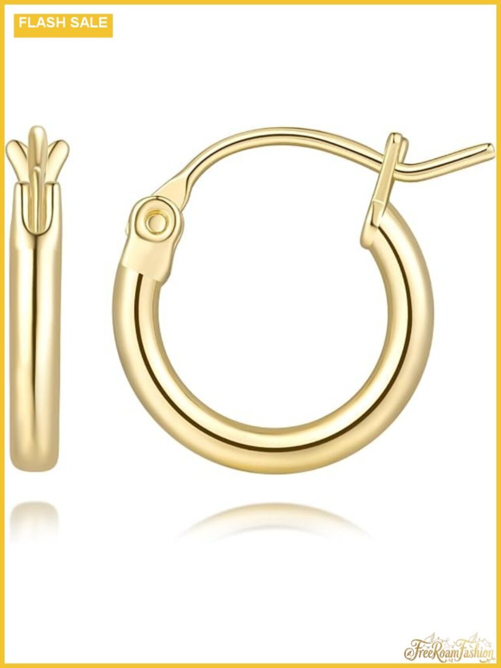 14K Gold Hoop Earrings for Women Small Hypoallergenic Huggie Hoops